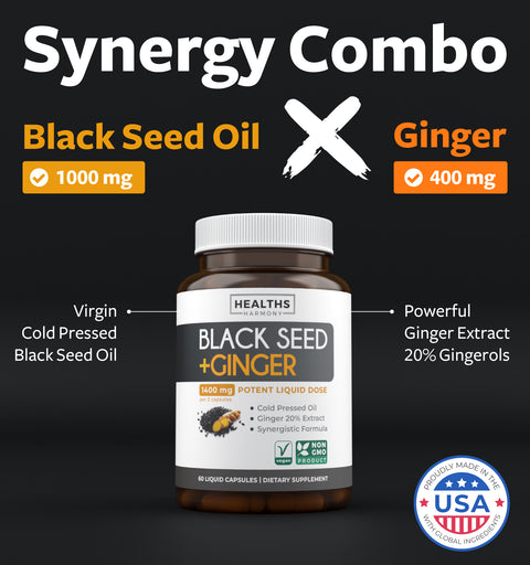 Black Seed Oil + Ginger Liquid Capsules
