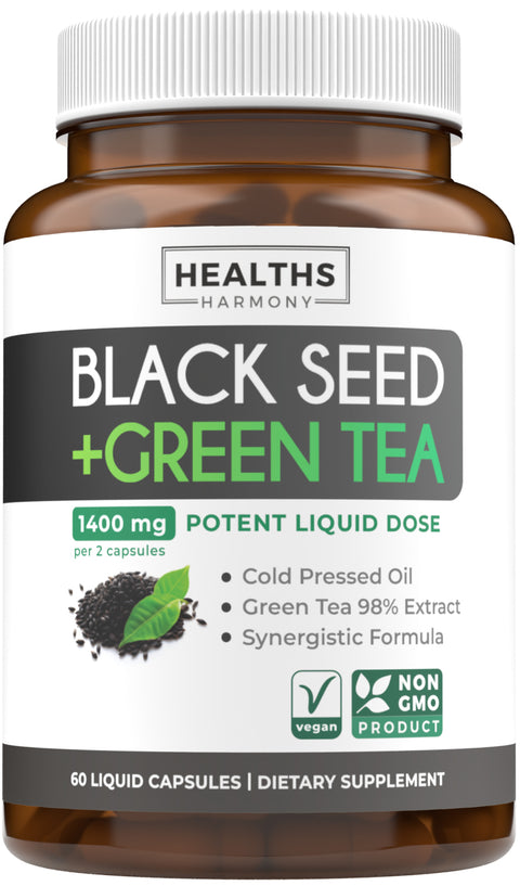 Black Seed Oil + Green Tea Liquid Capsules