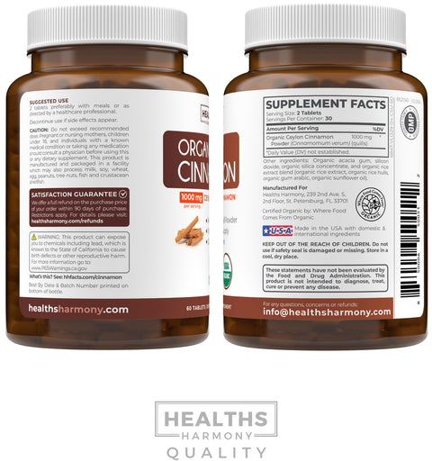 Organic Ceylon Cinnamon Tablets