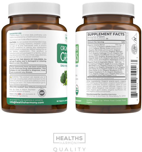 Organic Greens Tablets