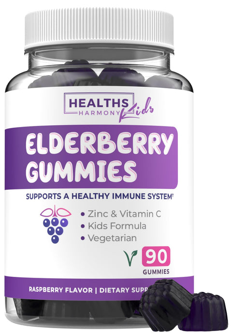 Elderberry Immune Support Gummies For Kids, Raspberry