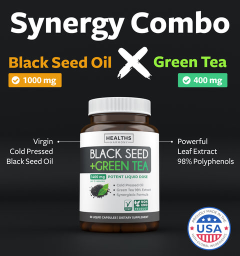 Black Seed Oil + Green Tea Liquid Capsules
